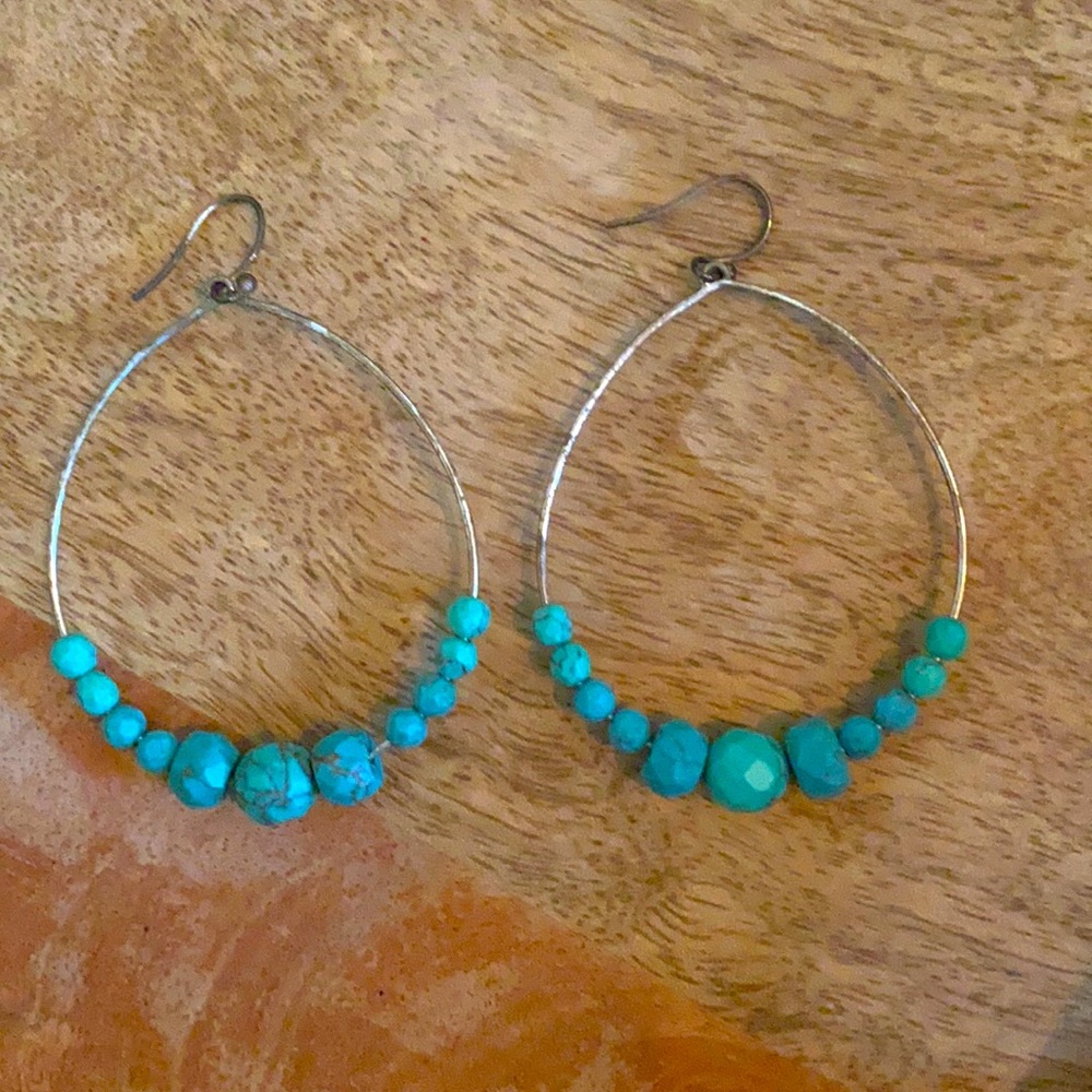 Turquoise hoops